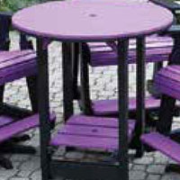 Amish-Made Poly Round Conversation, Dining & Conversation Tables - Local Pickup ONLY in Downingtown PA