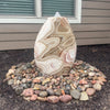 Beautiful Yellow Onyx water fountain adds elegance to your garden.