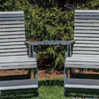 Amish-Made Settee Table - Slides onto two Adirondack, Dining or Pub Chairs to make a set!  Local Pickup ONLY in Downingtown PA