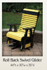 Amish-Made Poly Roll Back Swivel-Glider Chair - Local Pickup ONLY in Downingtown PA