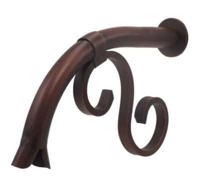 Droop Spout with Mini Backplate, Oil Rubbed Bronze Finish