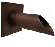 Deco Wall Scupper w/ Square Plate, Oil Rubbed Bronze Finish