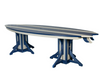 Amish-Made SurfAira Collection Surfboard-Shaped Bar Tables