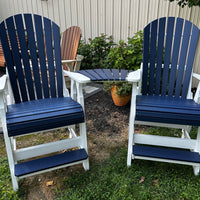 Amish-Made Settee Table - Slides onto two Adirondack, Dining or Pub Chairs to make a set!  Local Pickup ONLY in Downingtown PA