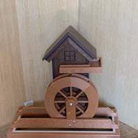 Amish-Made SMALL Poly Gristmills with Basin, Waterwheel and Spillway