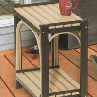 Amish-Made Poly Accent Table with Round Trim - Local Pickup at our Boutique in Downingtown PA Only SR-ATwT