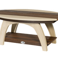 Amish-Made SurfAira Collection Surfboard-Shaped Coffee Table