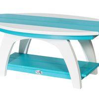 Amish-Made SurfAira Collection Surfboard-Shaped Coffee Table