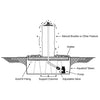 Diagram of a water feature with labeled components.