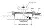 Technical diagram of a bird bath system with labeled components and dimensions.