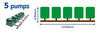 Hiblow Manifold for creating a single exhaust for multiple pumps connected in a parallel series