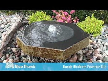 Blue Thumb  Basalt Bird Bath Fountain Kit