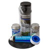 Kit includes everything shown to secure liner and pipes.
