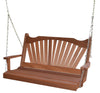 A&L Furniture Co. Amish-Made Cedar Fanback Porch Swings