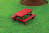 A&L Furniture Company 4' Amish-Made Pine Kids Picnic Table, Tractor Red