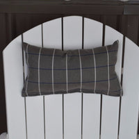 A&L Furniture Weather-Resistant Outdoor Acrylic Pillow for Adirondack Chairs, Cottage Gray