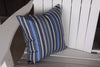 A&L Furniture Weather-Resistant Outdoor Acrylic Throw Pillow, Blue Stripe