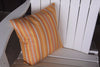 A&L Furniture Weather-Resistant Outdoor Acrylic Throw Pillow, Orange Stripe