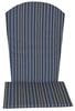 A&L Furniture Weather-Resistant Outdoor Acrylic Full Adirondack Chair Cushion, Blue Stripe