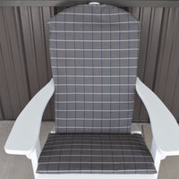 A&L Furniture Weather-Resistant Outdoor Acrylic Full Adirondack Chair Cushion, Cottage Gray