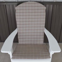 A&L Furniture Weather-Resistant Outdoor Acrylic Full Adirondack Chair Cushion, Cottage Tan