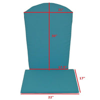Dimensions of A&L Furniture Adirondack Chair Cushions