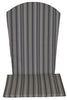 A&L Furniture Weather-Resistant Outdoor Acrylic Full Adirondack Chair Cushion, Gray Stripe