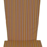 A&L Furniture Weather-Resistant Outdoor Acrylic Full Adirondack Chair Cushion, Orange Stripe