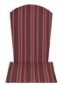 A&L Furniture Weather-Resistant Outdoor Acrylic Full Adirondack Chair Cushion, Red Stripe
