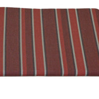 A&L Furniture Weather-Resistant Acrylic Outdoor Dining Chair Cushion, Red Stripe