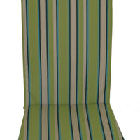 A&L Furniture Weather-Resistant Outdoor Acrylic Rocking Chair Cushion, Lime Stripe