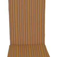 A&L Furniture Weather-Resistant Outdoor Acrylic Rocking Chair Cushion, Orange Stripe
