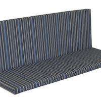 A&L Furniture Weather-Resistant Outdoor Acrylic Full Bench Cushion, Blue Stripe