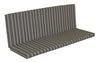 A&L Furniture Weather-Resistant Outdoor Acrylic Full Bench Cushion, Gray Stripe