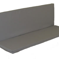 A&L Furniture Weather-Resistant Outdoor Acrylic Full Bench Cushion, Gray