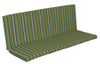 A&L Furniture Weather-Resistant Outdoor Acrylic Full Bench Cushion, Lime Stripe