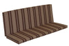 A&L Furniture Weather-Resistant Outdoor Acrylic Full Bench Cushion, Maroon Stripe