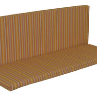 A&L Furniture Weather-Resistant Outdoor Acrylic Full Bench Cushion, Orange Stripe