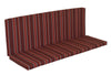 A&L Furniture Weather-Resistant Outdoor Acrylic Full Bench Cushion, Red Stripe