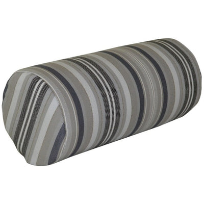 A&L Furniture Weather-Resistant Outdoor Acrylic New Hope Head Pillow, Gray Stripe