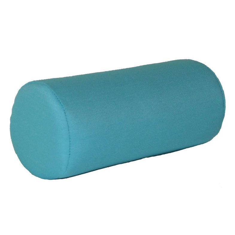 A&L Furniture 18" Weather-Resistant Outdoor Acrylic Bolster Pillow, Aqua
