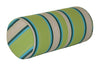 A&L Furniture 18" Weather-Resistant Outdoor Acrylic Bolster Pillow, Lime Stripe