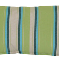 A&L Furniture Weather-Resistant Bistro Chair Head Pillow, Lime Stripe