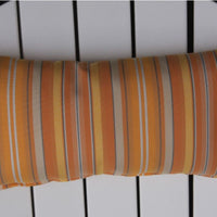 A&L Furniture Weather-Resistant Bistro Chair Head Pillow, Orange Stripe