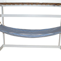 A&L Furniture Weather-Resistant Indoor/Outdoor Acrylic Hammock, Blue Stripe