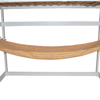 A&L Furniture Weather-Resistant Indoor/Outdoor Acrylic Hammock, Orange Stripe