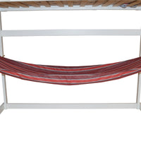 A&L Furniture Weather-Resistant Indoor/Outdoor Acrylic Hammock, Red Stripe