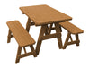A&L Furniture Co. Amish-Made Pressure-Treated Pine Traditional Picnic Tables with Benches