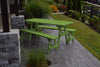 A&L Furniture Pine Traditional Picnic Table with Benches, Lime Green