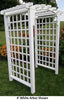 Amish-Made 4' Pine Cambridge Arbor with square lattice and arched cross-bar